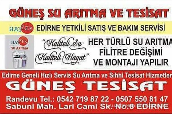 Güneş Tesisat Su Arıtma